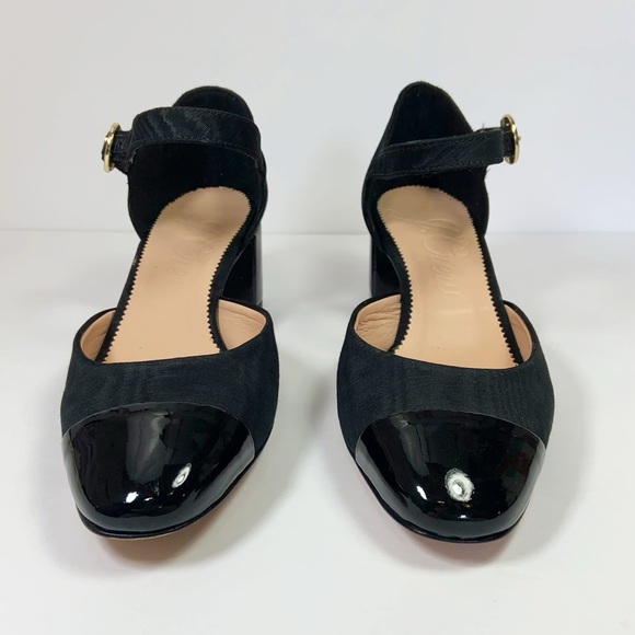 J. Crew Millie Ankle-strap Cap Toe Heels in moiré - Picture 7 of 12